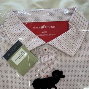 Casual Red Button Down Shirt with Micro-Pattern